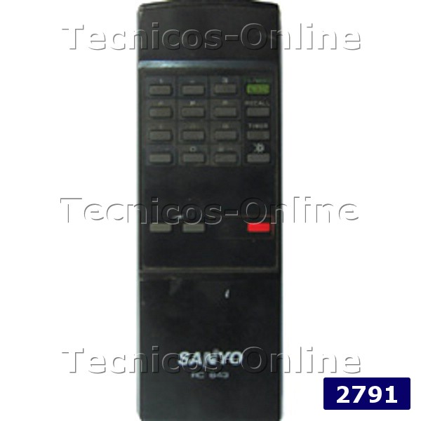 2791 Control Remoto TV RC643 SANYO