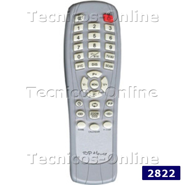 2822 Control Remoto TV TOP HOUSE CROWN MUSTANG OLYMPIC