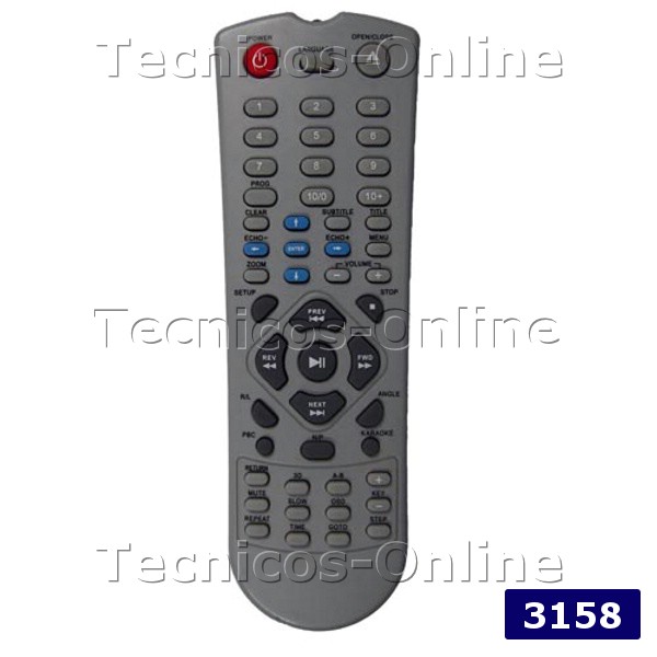 3158 Control Remoto DVD VARIAS MARCAS