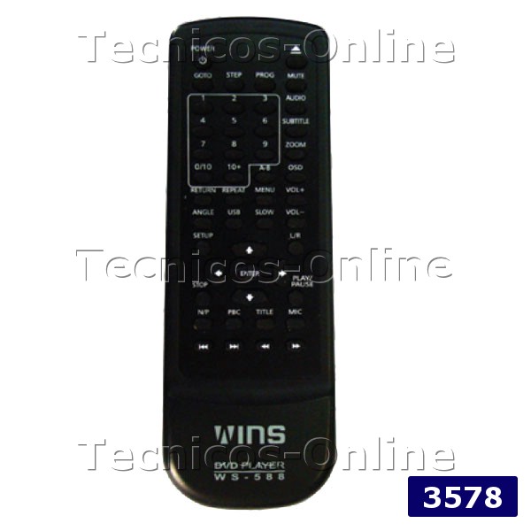 3578 control Remoto DVD WINS MK-TECH WS-588 WS-311
