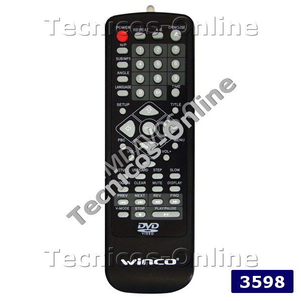 3598 Control Remoto DVD WINCO