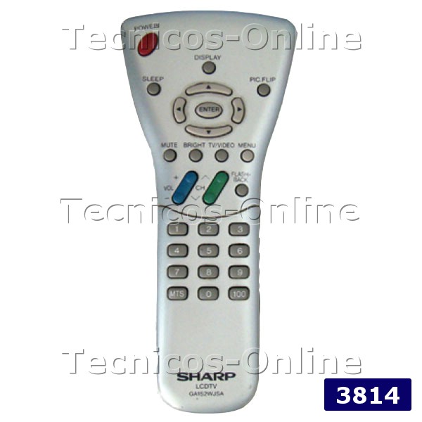3814 Control Remoto LCD SHARP GA152WJSA