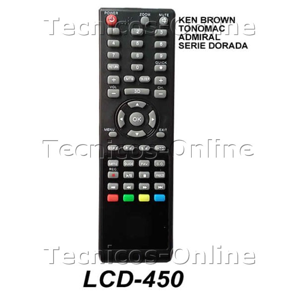 3831 LCD-450 Control Remoto TV LCD KEN BROWN ADMIRAL