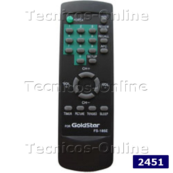 2451 Control Remoto TV FS185 FS222 CONTINENTAL DREAM GOLDSTAR