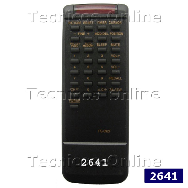 2641 Control Remoto TV FS092 FS095 CONTINENTAL GOLSTARD HITACHI