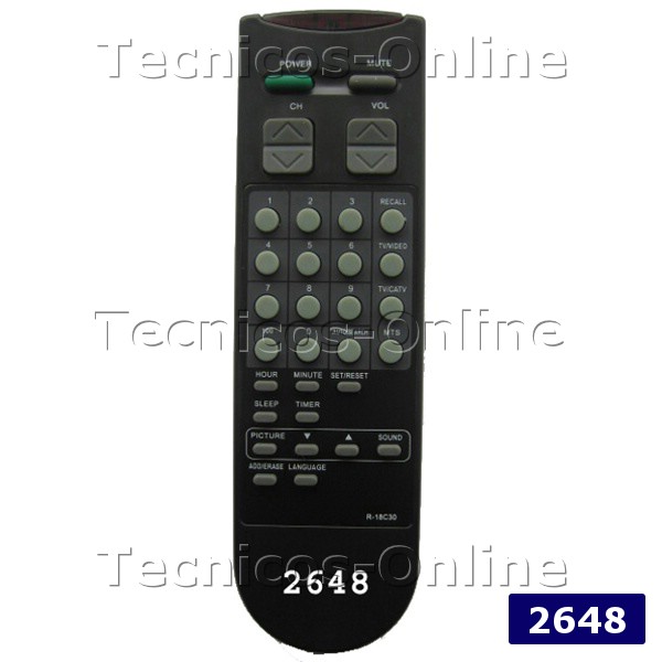 2648 Control Remoto TV RC18147 18C30 CITIZEN GRUNDIG NOKIA NOBLE