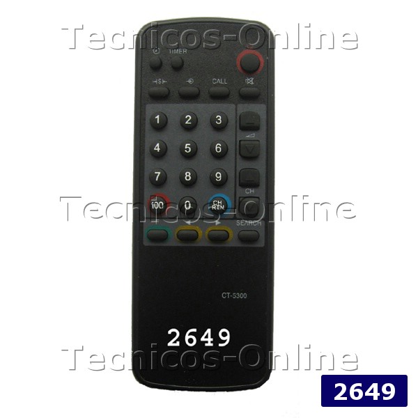 2649 Control Remoto TV AUDIOLOGIC TOSHIBA PHILCO