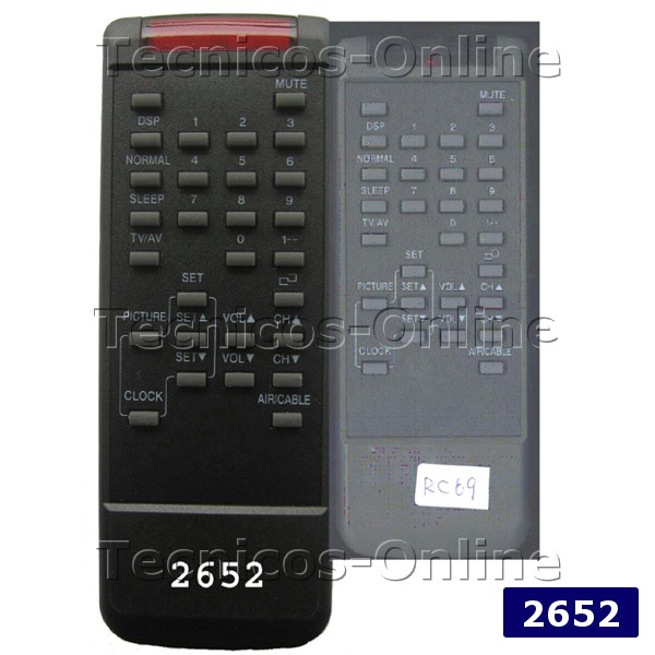 2652 Control Remoto TV RC69 BROKSONIC TAMASHI
