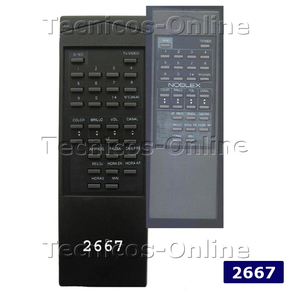 2667 Control Remoto TV ITT NOKIA DREAN NOBLEX 20C98 PANATONIC