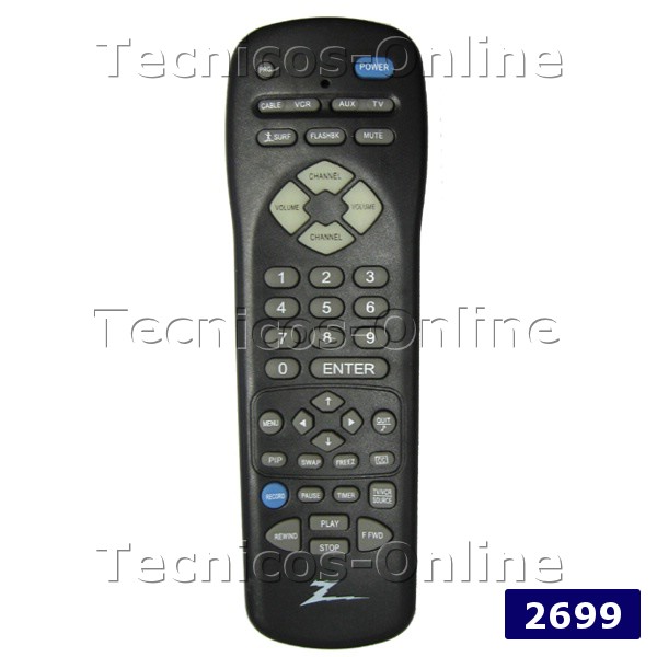 2699 Control Remoto TV ZENITH