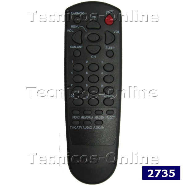 2735 Control Remoto TV RC2050 HITACHI CONSTEL KEN BROWN