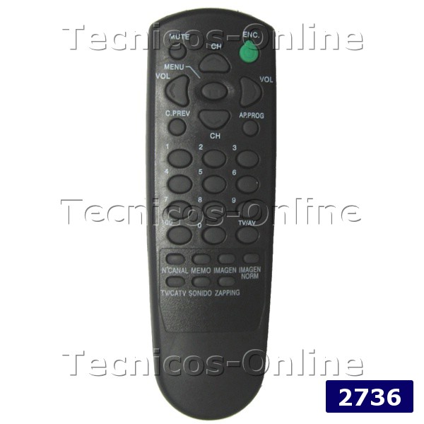 2736 Control Remoto TV RCA AUDINAC WESTINGHOUSE