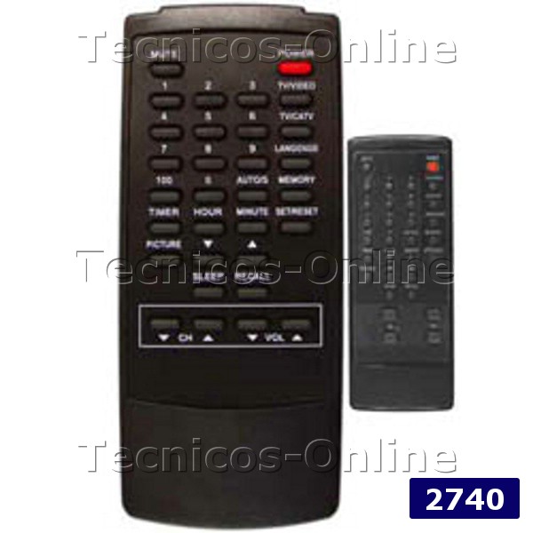 2740 Control Remoto TV CITIZEN DAEWO SANSEI PHILCO