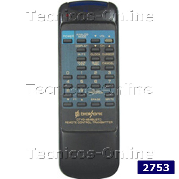 2753 Control remoto TV BROKSONIC PHILCO