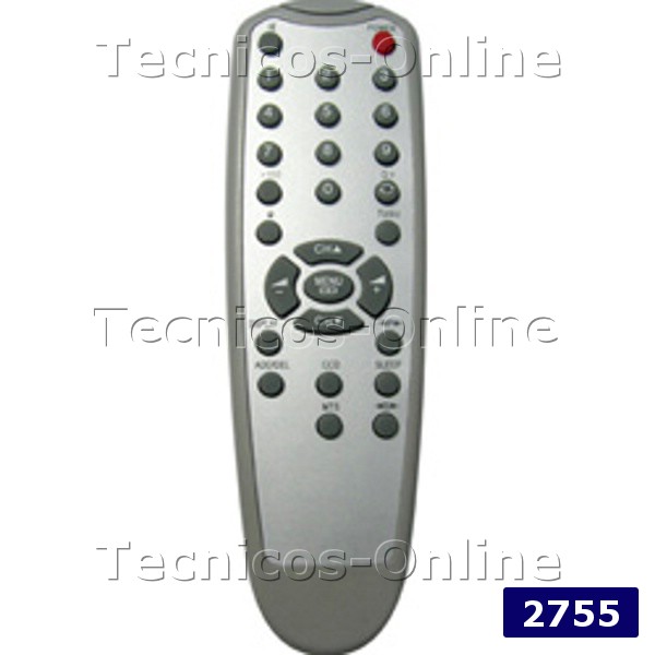 2755 Control Remoto TV ADMIRAL CROWN MUSTANG PHILCO