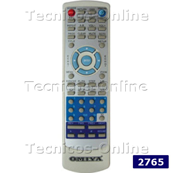 2765 Control Remoto DVD ADMIRAL DIGITEL OMIYA STROMBERG CARLSON