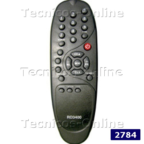 2784 Control Remoto TV RD3400 AUDINAC ADMIRAL TELEFUNKEN