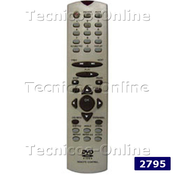 2795 Control Remoto DVD MAGNAVOX ADMIRAL PANAVOX