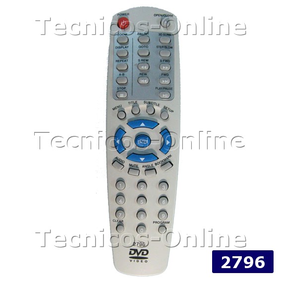 2796 Control Remoto DVD ADMIRAL TALENT TELEFUNKEN