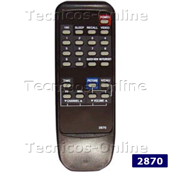 2870 Control Remoto TV ITT NOKIA DREAN TALENT WESTINGHOUSE