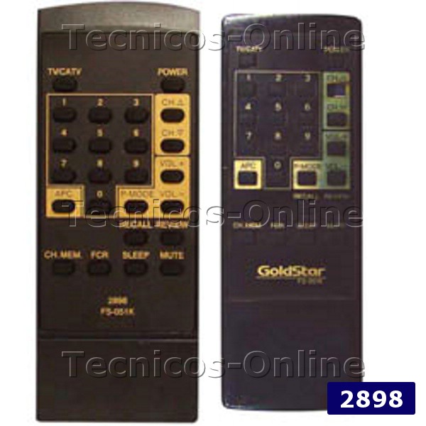 2898 Control Remoto TV FS051K GOLDSTAR