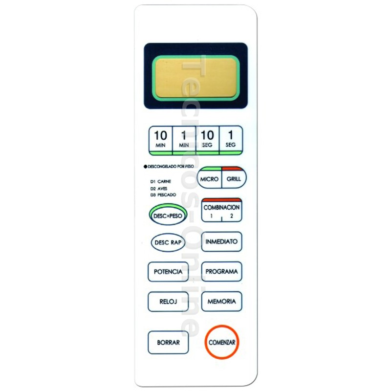 2904 Membrana-Frente de Microondas TOP HOUSE MD107 WD800AL2311