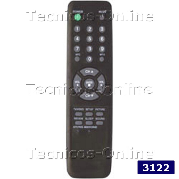 3122 Control Remoto TV LG HITACHI