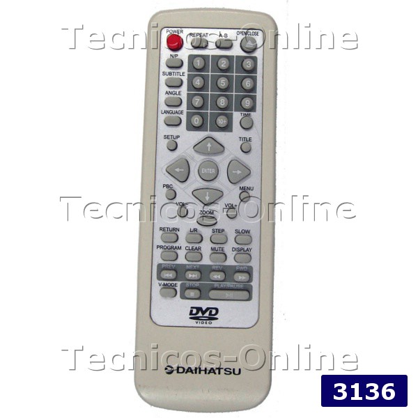 3136 Control Remoto DVD DAIHATSU WINCO PROTON NORCENT