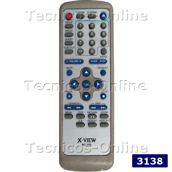 3138 Control Remoto DVD RG-595 X-VIEW