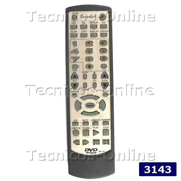 3143 Control Remoto DVD RC-23 SUPRATECH