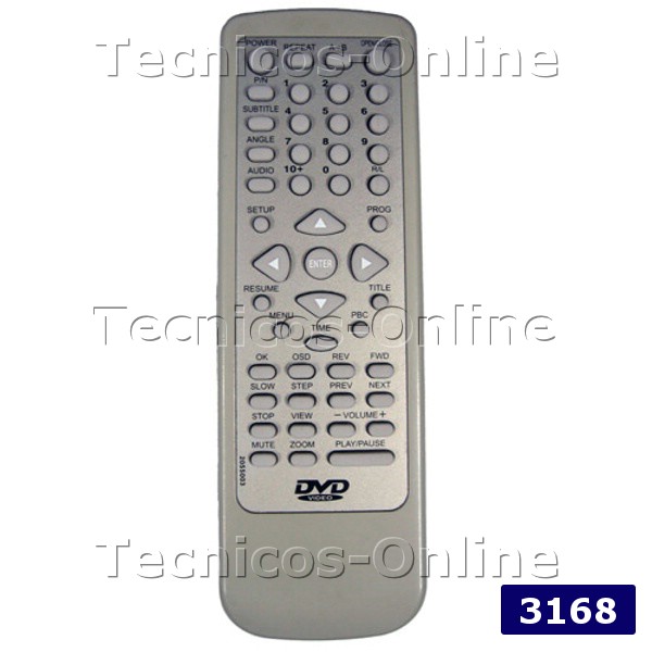 3168 Control Remoto DVD ONIDA PROTON SONIVOX WINCO