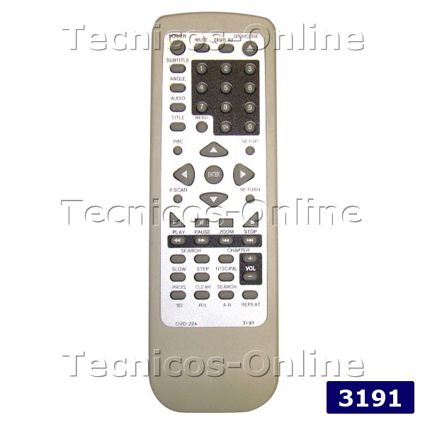 3191 Control Remoto DVD-224 COBY