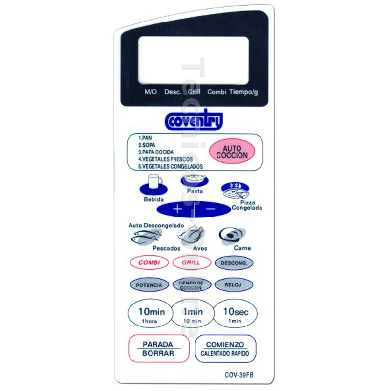 3302 Membrana-Frente de Microondas MD183 COVENTRY 39FB