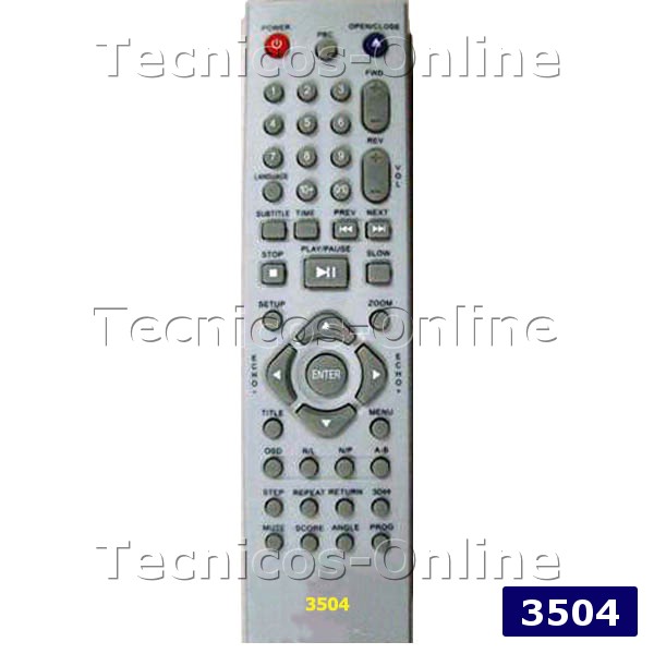 3504 Control Remoto DVD ROADSTAR