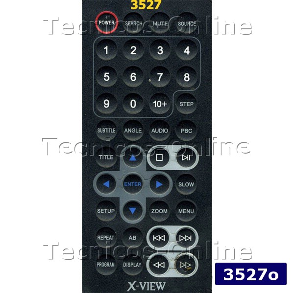 3527  CONTROL REMOTO DVD X-VIEW
