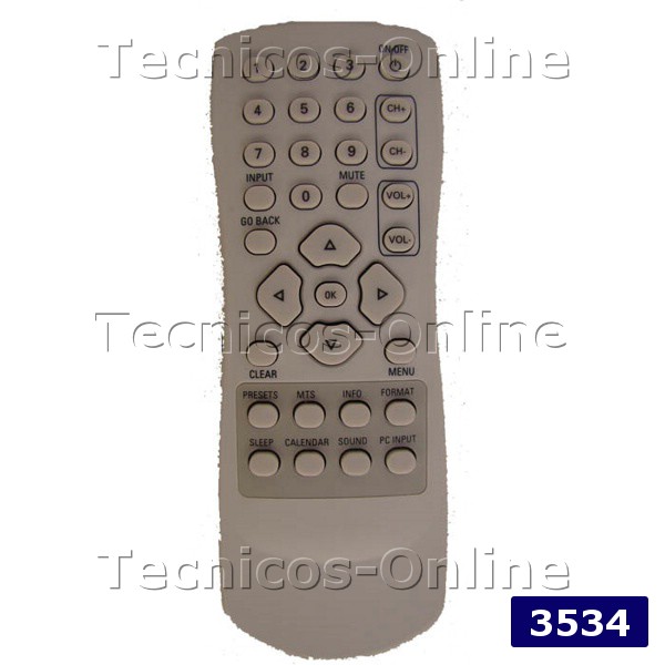 3534 Control Remoto TV LCD TCL