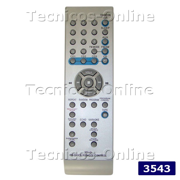 3543 Control remoto Audio JVC