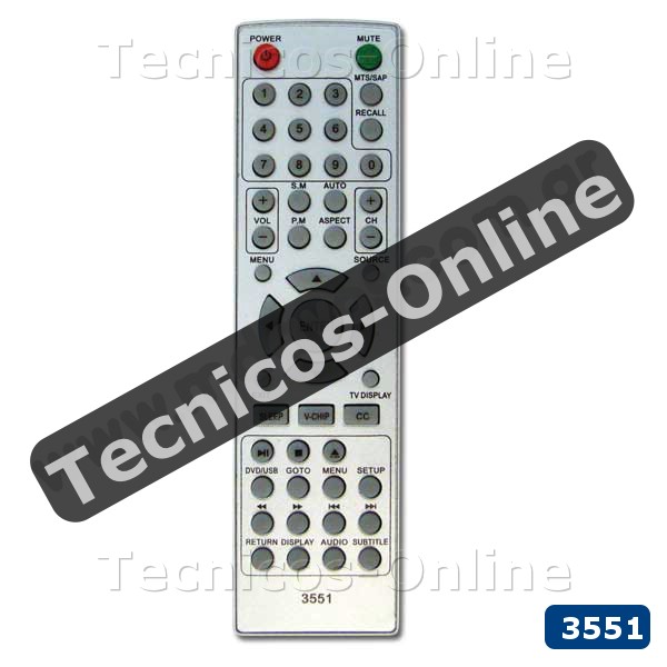 3551 Control Remoto TV LCD DAYTEK