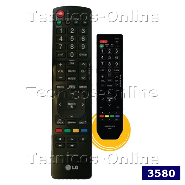 3580 Control Remoto LCD LG AKB72915216 AKB72915286