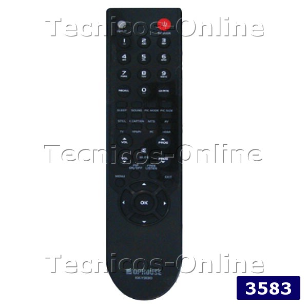 3583 Control Remoto LCD TOP HOUSE
