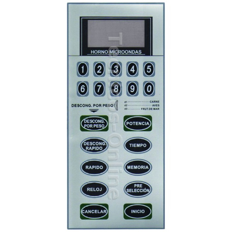 3620 Membrana Frente de Microondas MD238 SMEG WP800AJ2011