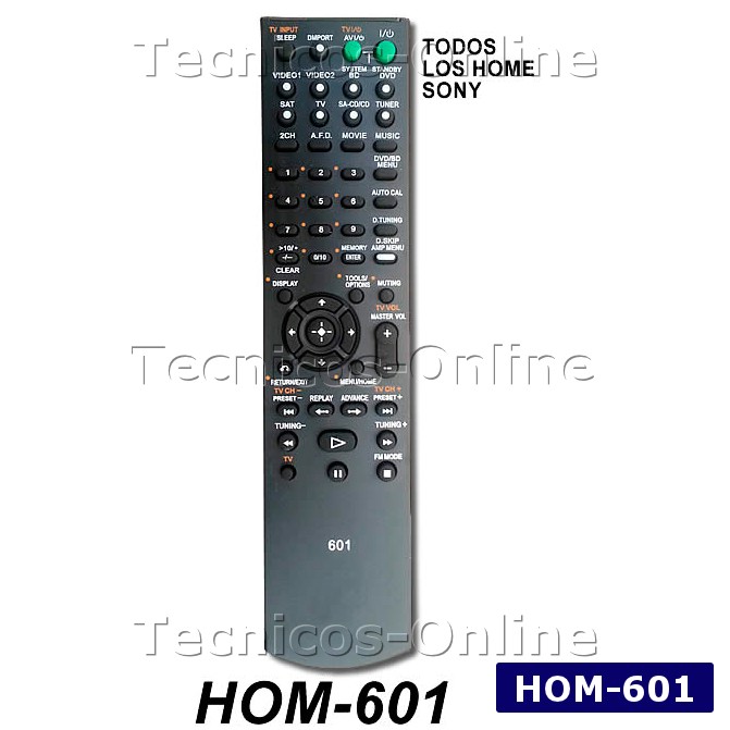 HOM-601 Control Remoto HOM SONY TODOS
