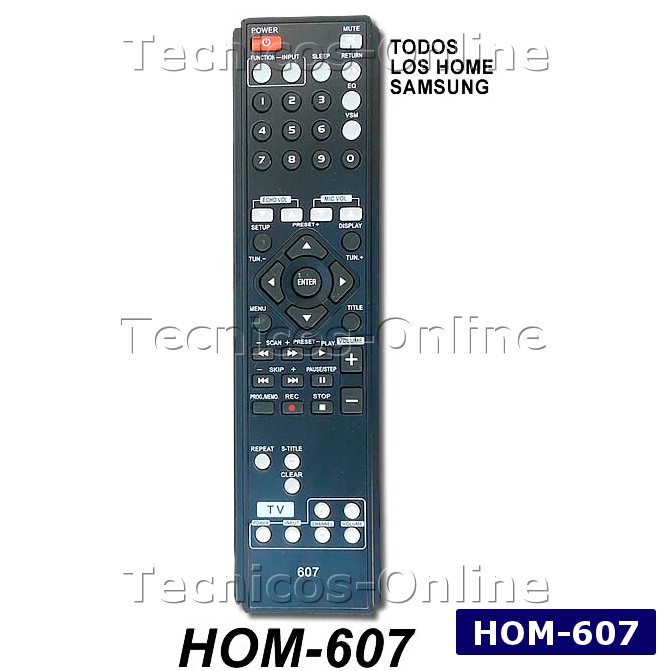 HOM-607 Control Remoto HOM SAMSUNG TODOS