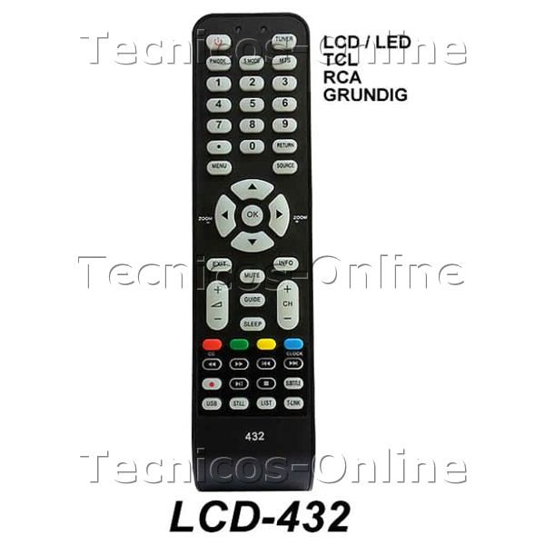 LCD-432 Control Remoto TV LCD TCL RCA GRUNDIG