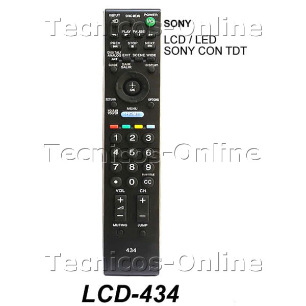 LCD-434 Control Remoto TV LCD SONY