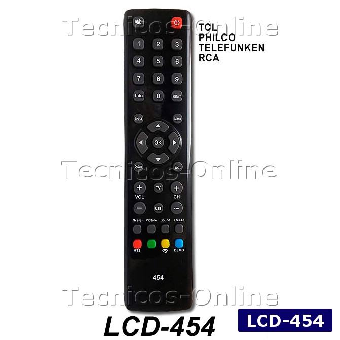 LCD-454 Control Remoto LCD TCL PHILCO TELEFUNKEN RCA