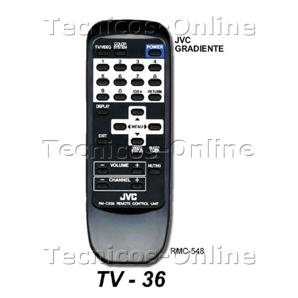 TV-36 Control Remoto TV  RMC-548 JVC
